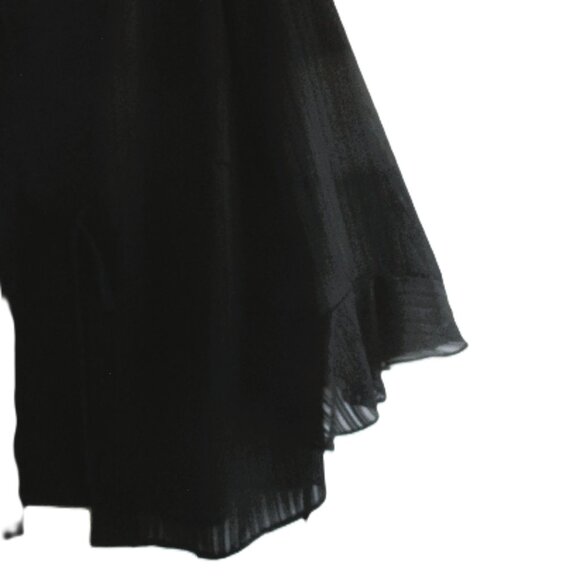 Studio 1940 Womens Sheer Black Romantic Victorian Open Front Blouse With Flared - Picture 2 of 5